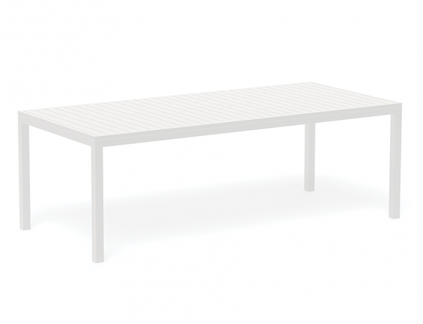 Tulip Outdoor Table White 220 x 100cm