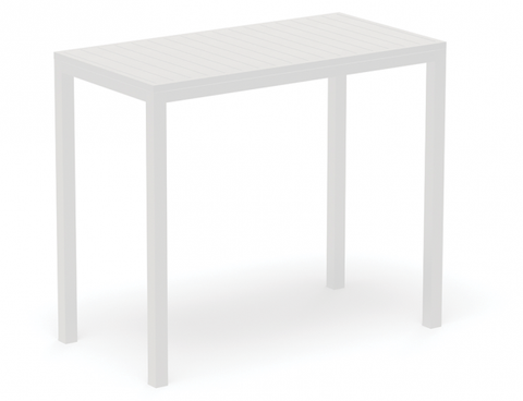 Tulip Outdoor High Bar Table White 125 x 65cm