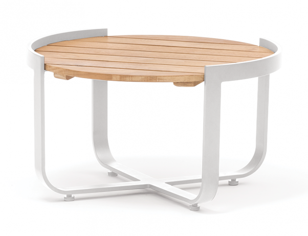 Rose Outdoor Coffee Table White 60cm