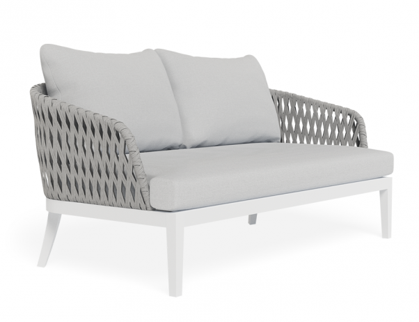 Sunflower Outdoor Lounge 2 Seater Sofa Light Grey with Cushion