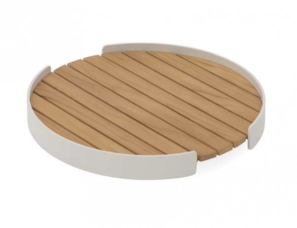 Rose Outdoor Tray Round White