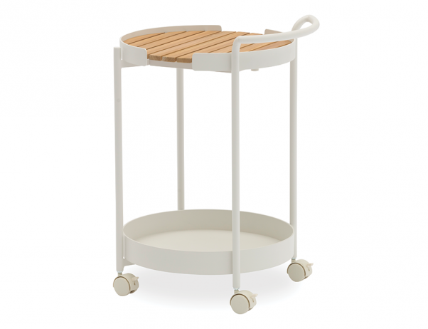 Rose Outdoor Bar Cart White